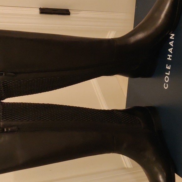 Cole Haan Woman's Rockland Black Leather Riding Boots sz.6.5B - Picture 4 of 9